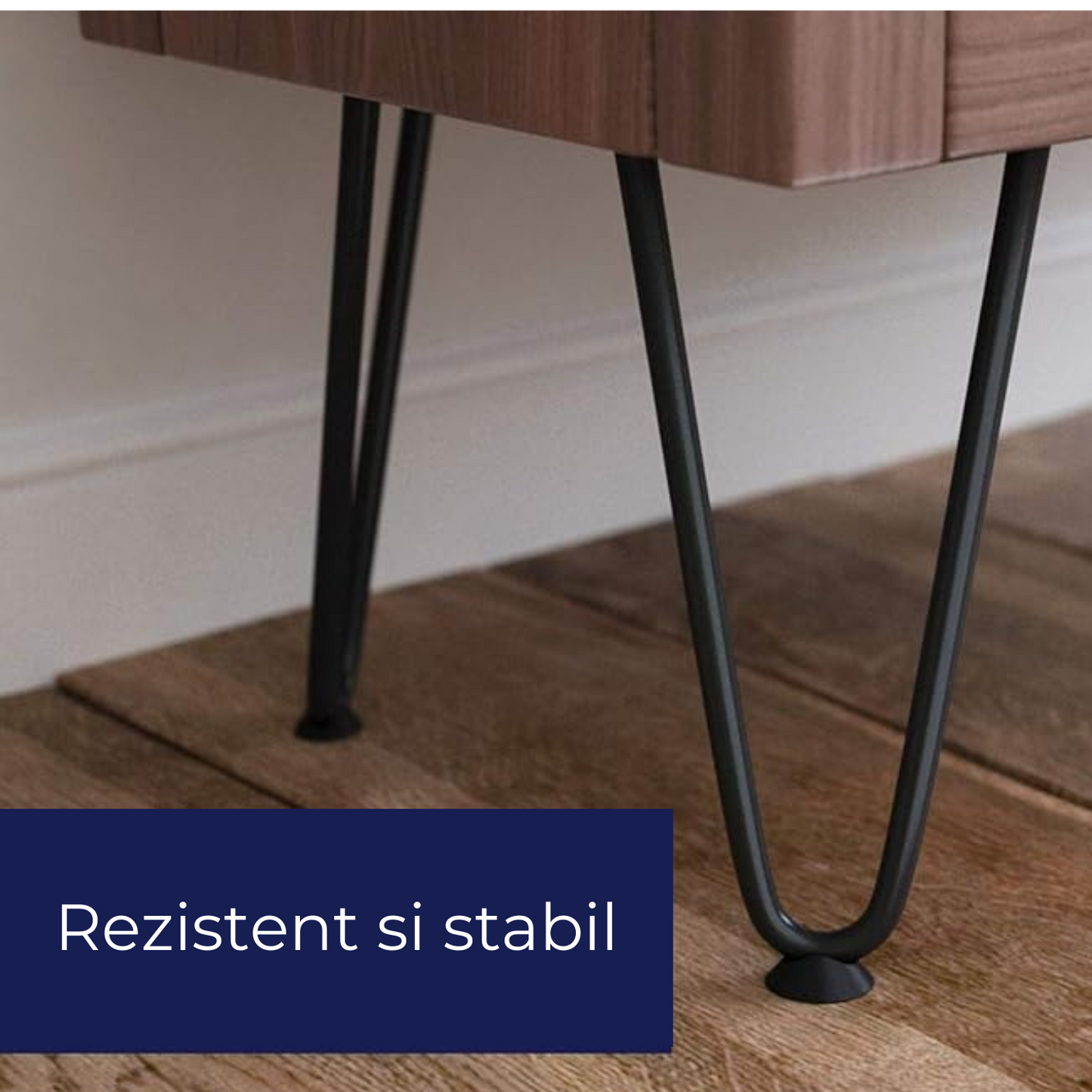 Picioare metalice hairpin 2 tije pentru mese / comode / noptiere