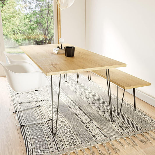 Picioare metalice hairpin 2 tije pentru mese / comode / noptiere