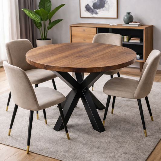 Baza metalica cu 4 picioare pentru mese cu blat rotund sau patrat