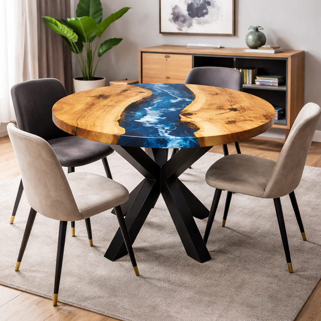 Baza metalica cu 4 picioare pentru mese cu blat rotund sau patrat