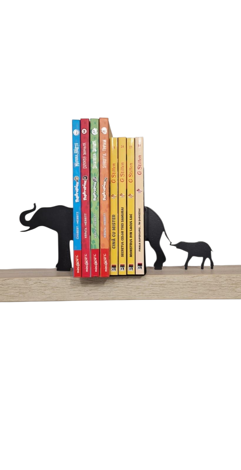 Suport pentru cărți - bookend Elefantei