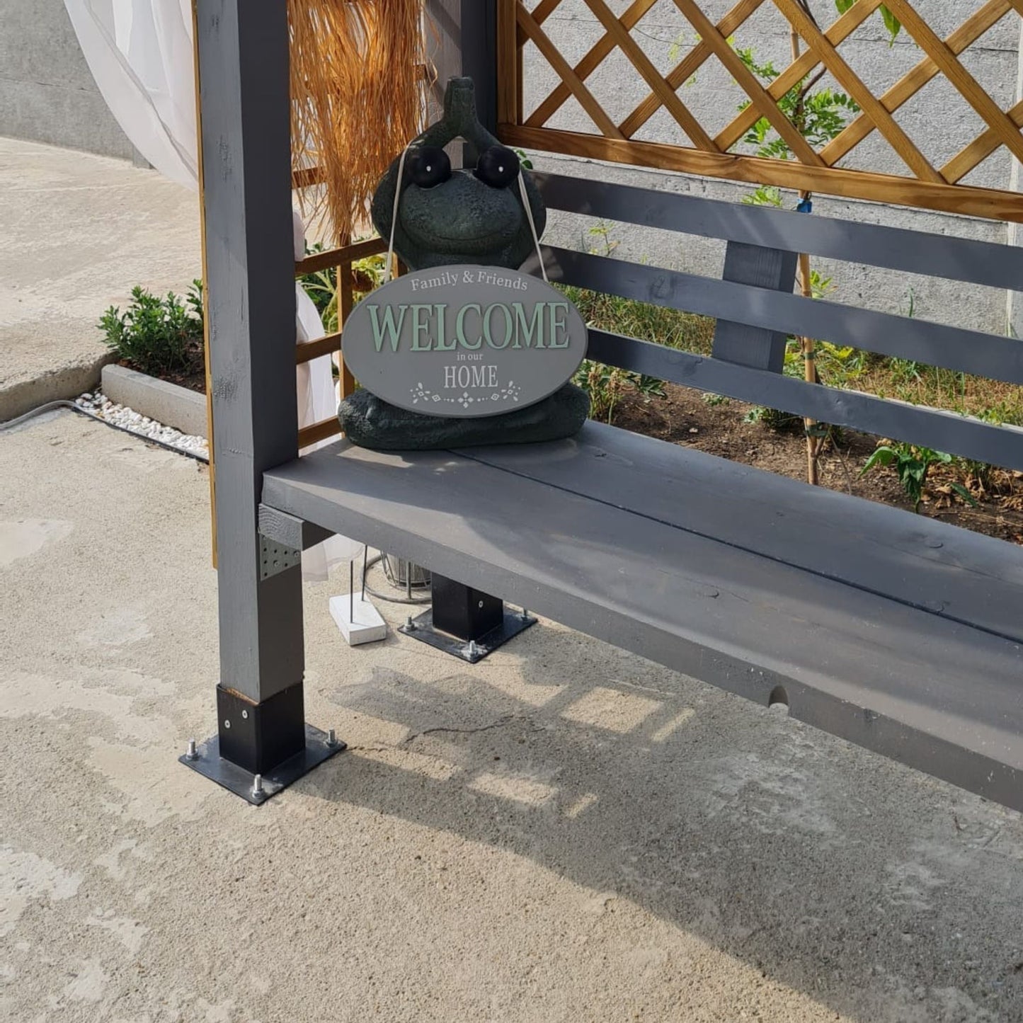 Suport metalic pentru stalpi de lemn pentru constructie foisoare/pergole/carport